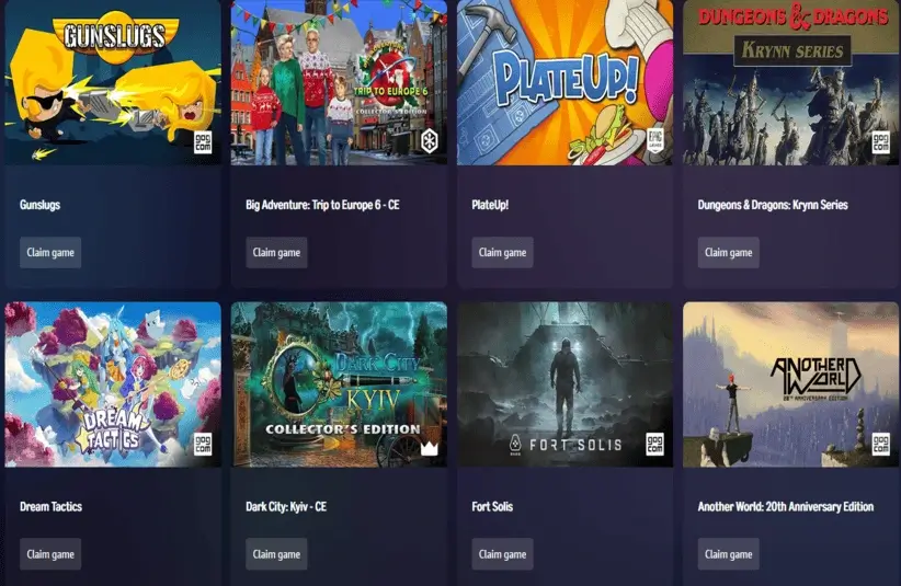 Amazon Prime free games December 2025