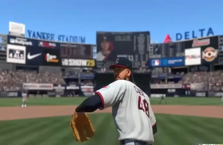 MLB The Show 25 Launching on Mobile Pitcher throwing Ball
